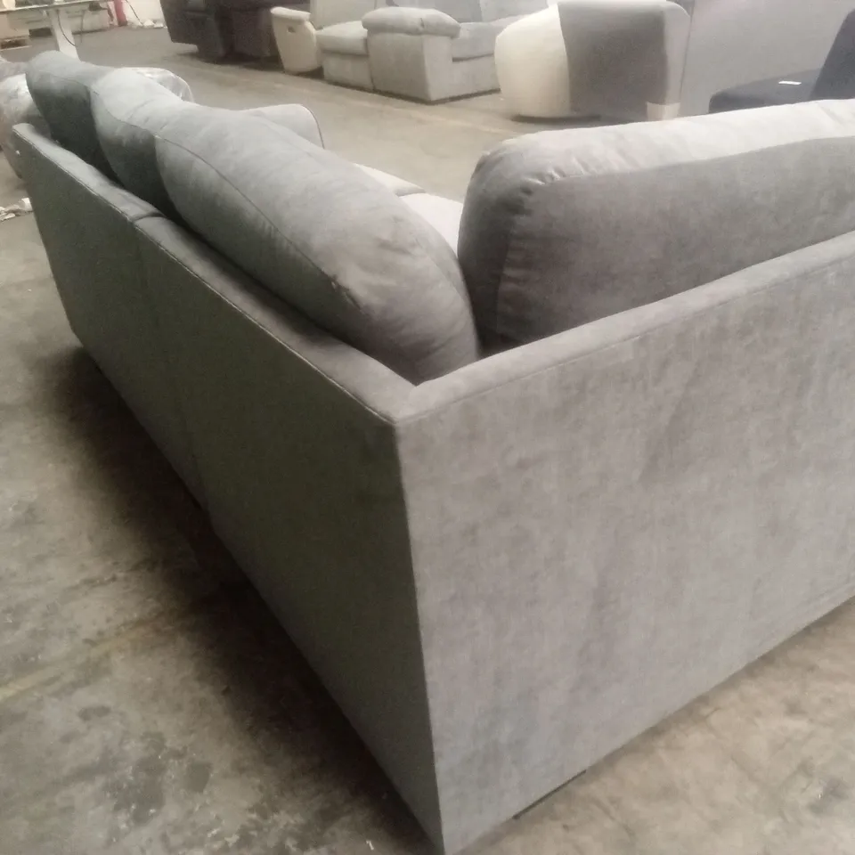 LILA 5 SEATER FABRIC CORNER SOFA - GREY