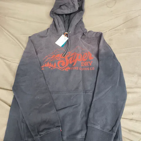 SUPERDRY LO-FI OUTDOORS RELAXED HOODIE IN NAVY - LARGE