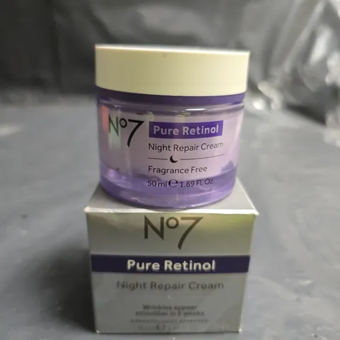 NO7 PURE RETINOL NIGHT REPAIR CREAM – 50 ML, FRAGRANCE FREE