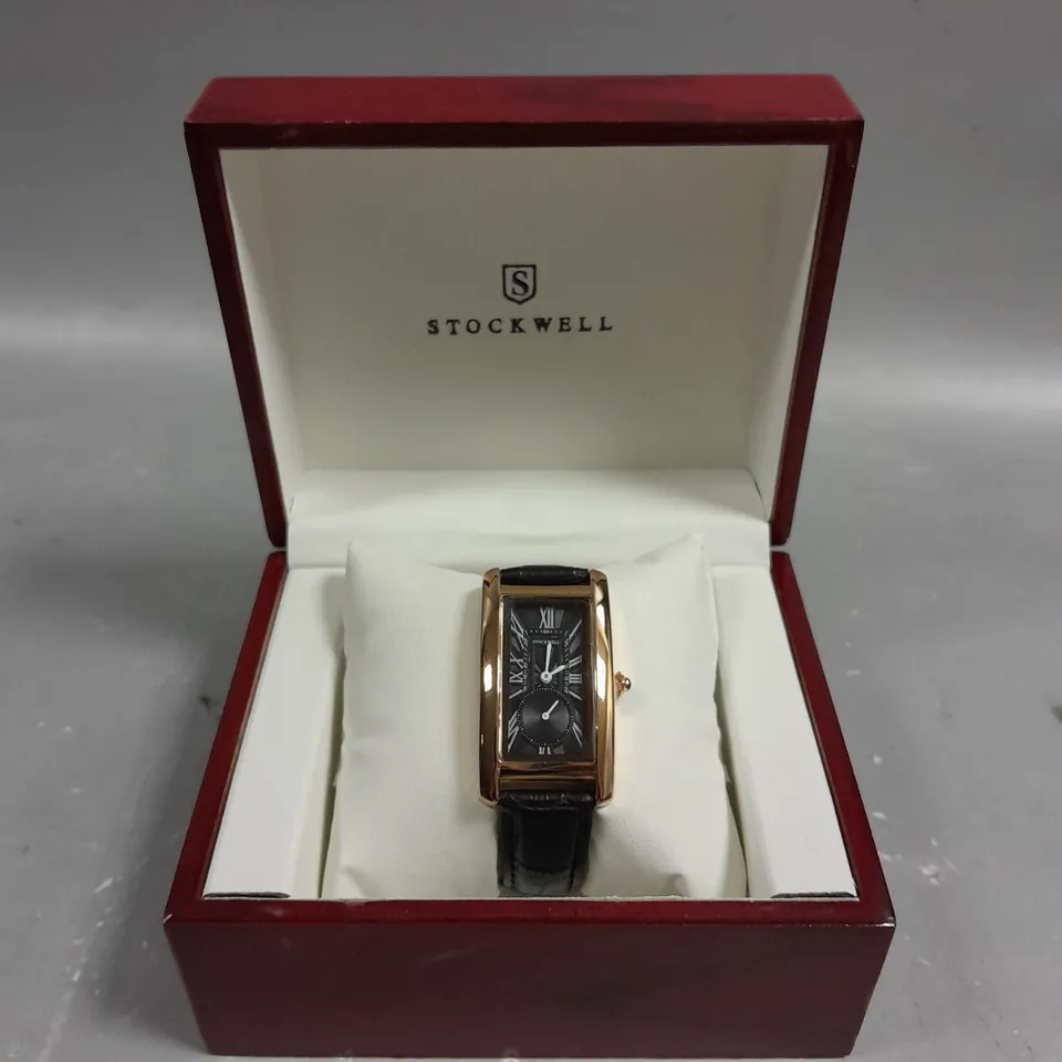 LADIES STOCKWELL WATCH – TEXTURED DIAL WITH SUB DIAL MINUTE HAND – LEATHER STRAP
