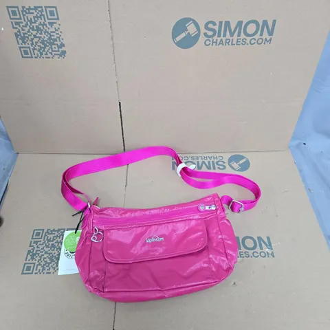 KIPLING PINK NYLON CROSSBODY BAG