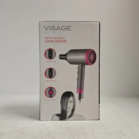 VISAGE PRO STYLE IONIC FUNCTION HAIR DRYER – BOXED