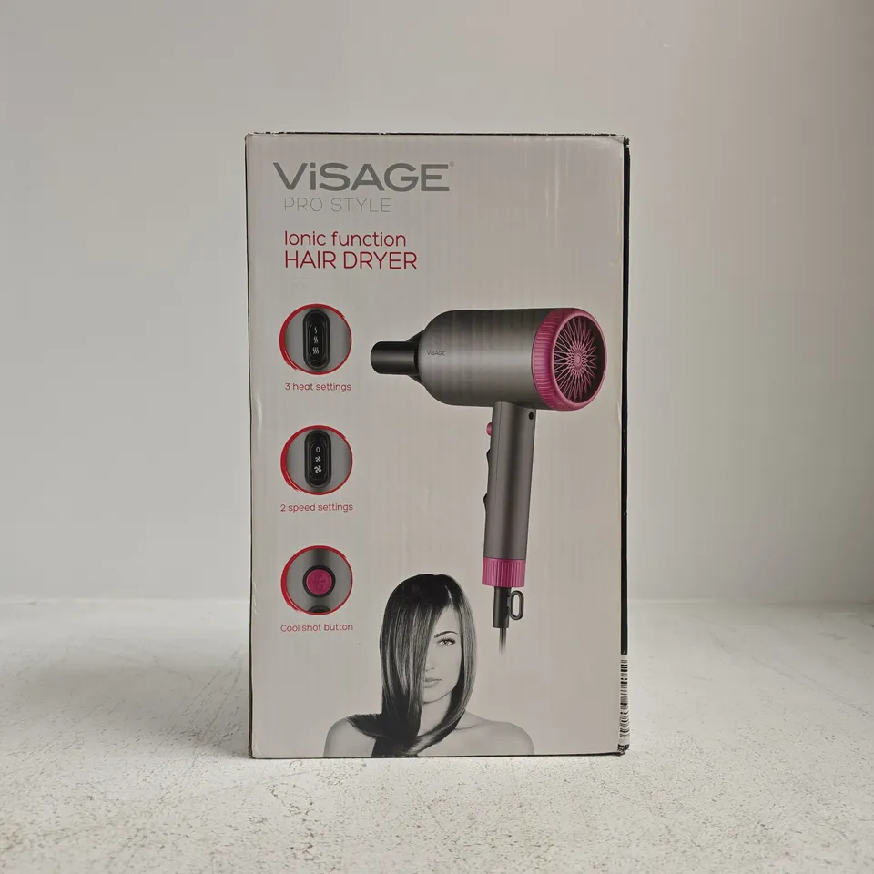VISAGE PRO STYLE IONIC FUNCTION HAIR DRYER – BOXED
