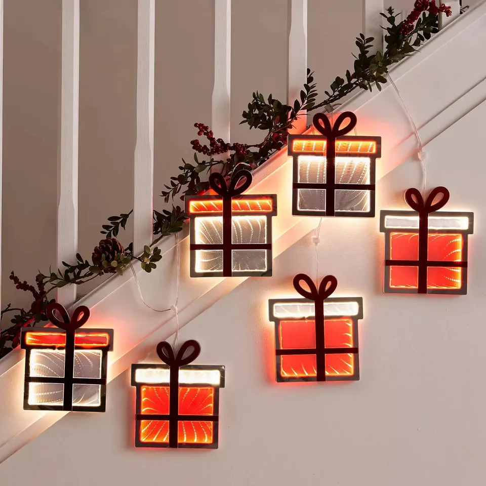 FESTIVE INFINITY GARLAND GIFT BOX CHRISTMAS LIGHTS