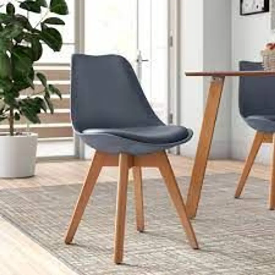 BOXED SAIGE UPHOLSTERED DINING CHAIR WHITE
