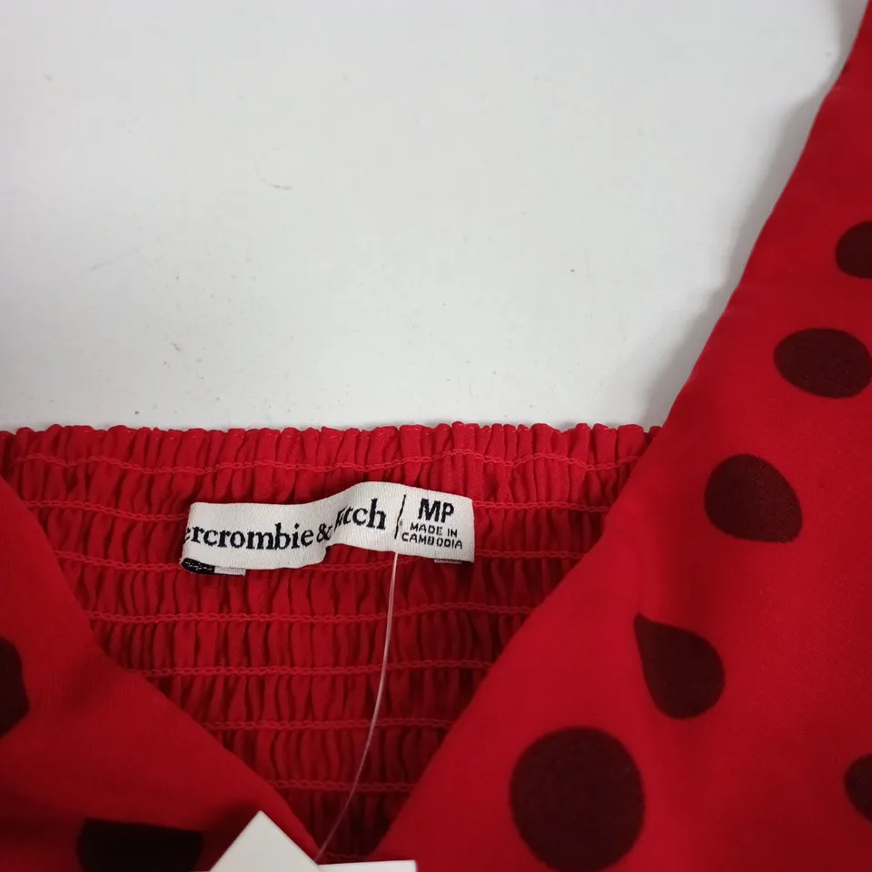 ABERCROMBIE & FITCH RED POLKA DOT DRESS, WOMEN’S – BRA-FREE COLLECTION SIZE MP