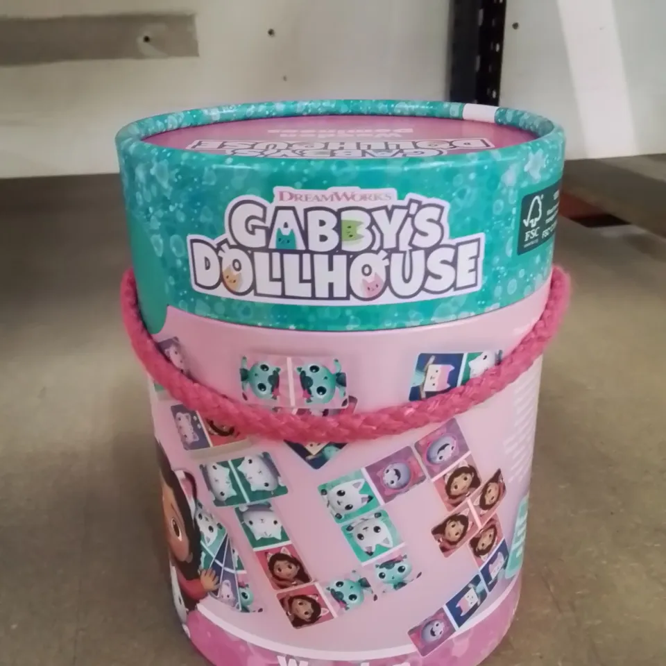 BOXED AND SEALED GABBYS DOLLHOUSE WOODEN DOMINOES GAME