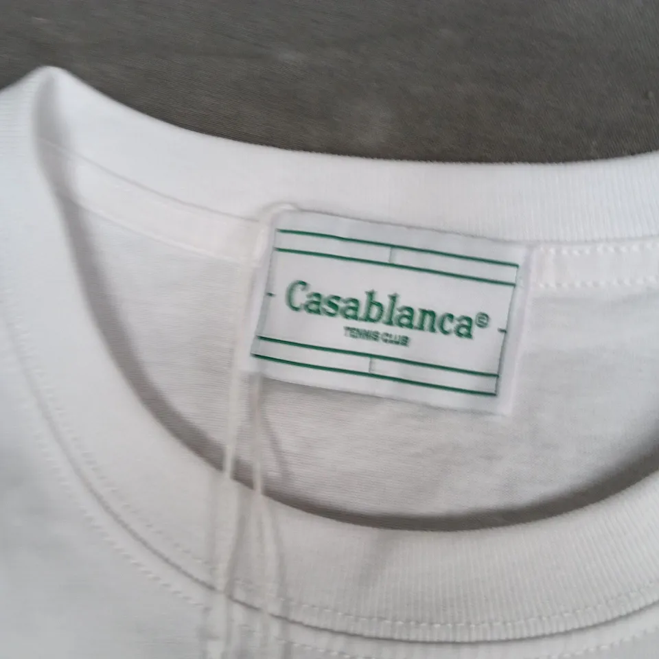 CASABLANCA ST. BARTH TENNIS CLUB T-SHIRT – WHITE - SMALL