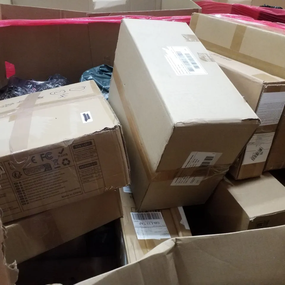 PALLET CONTAINING ASSORTED PRODUCTS INCLUDING PRESSURE WASHER, UMBRELLA, CEILING LED LIGHT, STRIP LIGHT FIXTURE & PLAYPEN