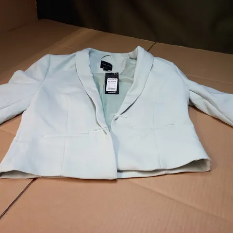 NEW LOOK MINT GREEN CROPPED BLAZER - SIZE 10