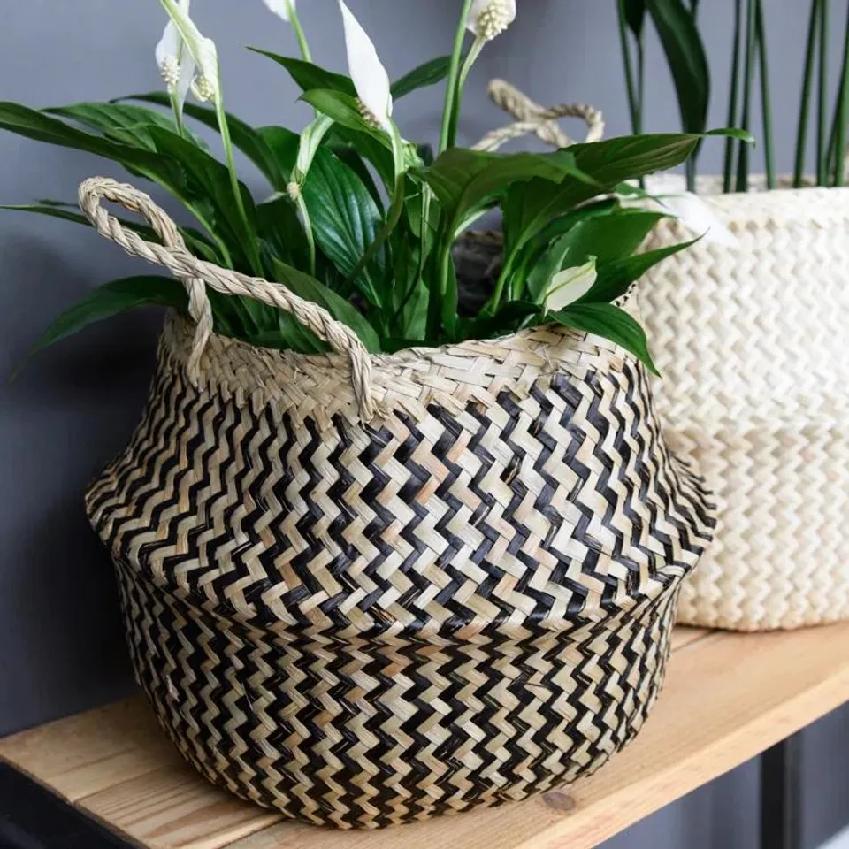 BOXED DUARTE INDOOR SEAGRASS LINED BASKET