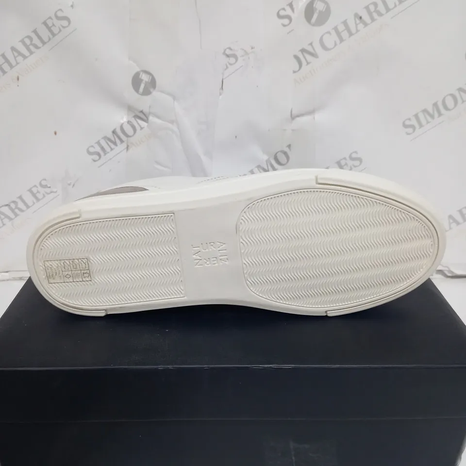 NATURALIZER ASTARA WIDE FIT LACE UP TRAINERS, WHITE, UK 4.5