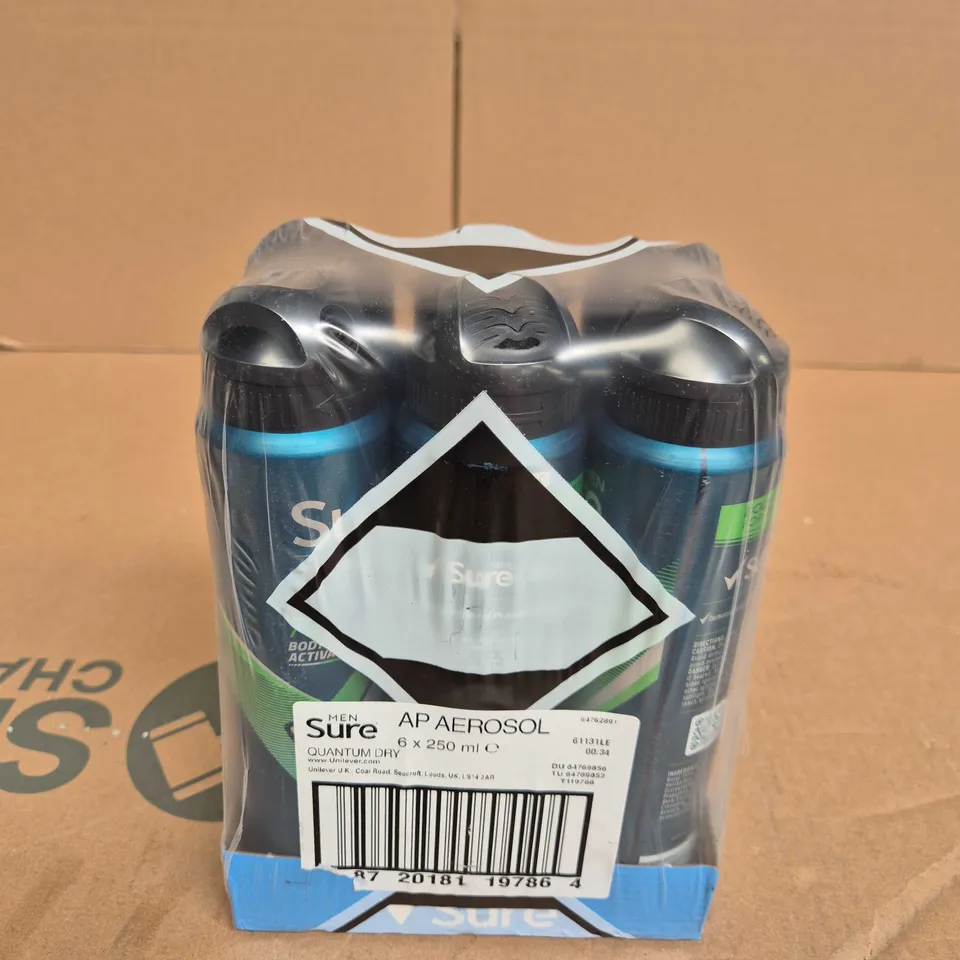SURE MEN AP AEROSOL DEODORANT – 6 X 250 ML