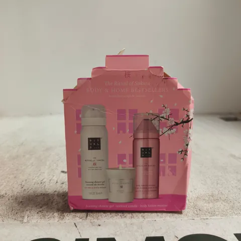 RITUALS THE RITUAL OF SAKURA GIFT SET β FOAMING SHOWER GEL, BODY LOTION MOUSSE & CANDLE