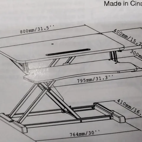 BOXED HEIGHT ADJUSTABLE STANDING DESK