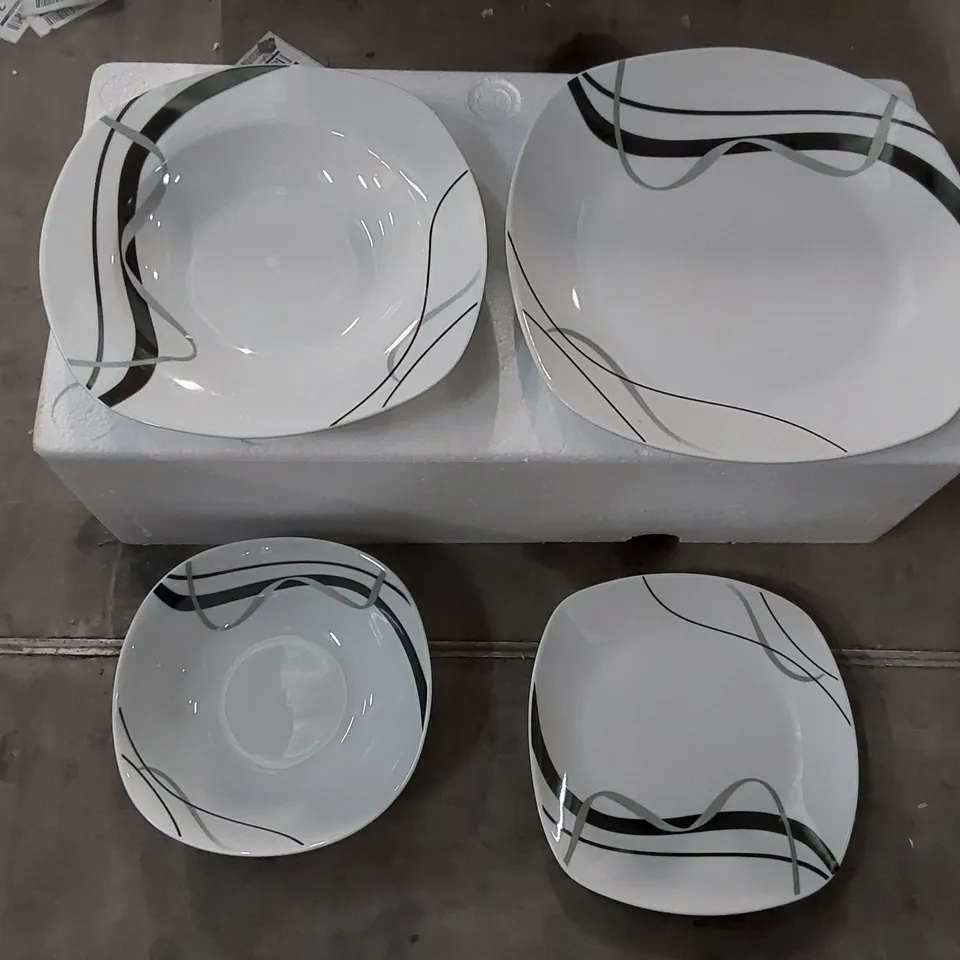 BOXED APPROXIMATELY 24 PIECE DINNENWARE SET, SERVICE FOR 6 (1 BOX)