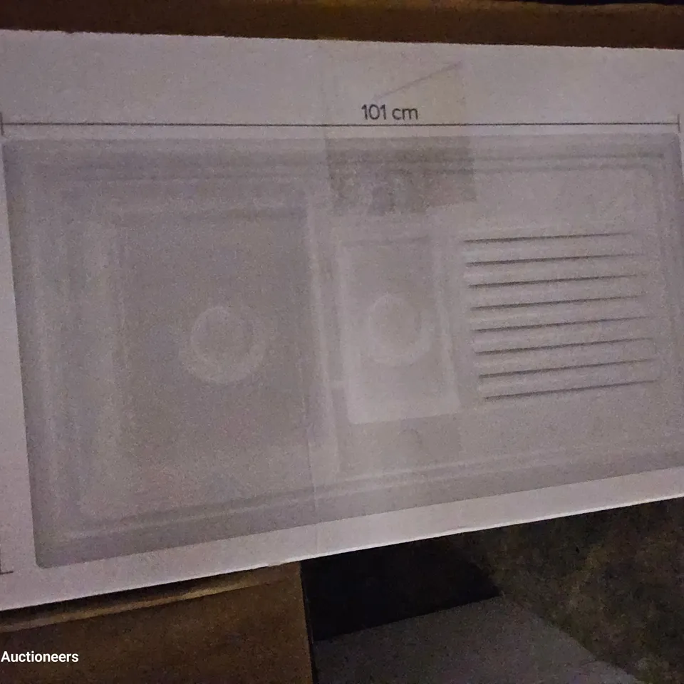 BOXED COOKE & LEWIS BURBANK CERAMIC 1.5 BOWL SINK & DRAINER