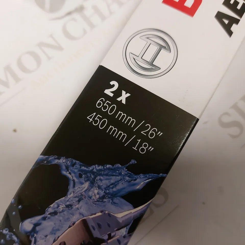 BOX OF 3 BOSCH AEROTWIN WINDSCREEN WIPERS IN ASSORTED SIZES - 1X AR 20 U 500MM, 2X A 864 S 640MM/450MM AND 1X A 332  H 330MM