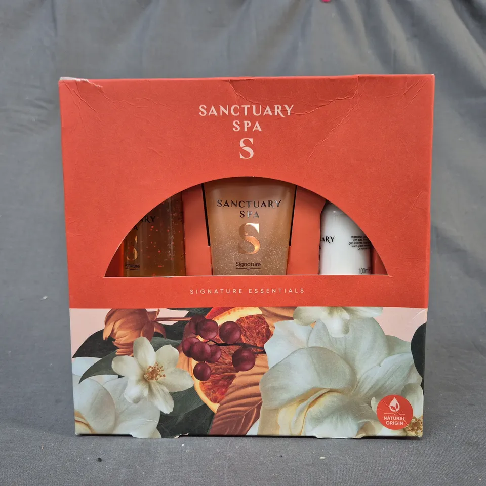 BOXED SANCTUARY SPA SIGNATURE ESSENTIALS TRIO GIFTSET