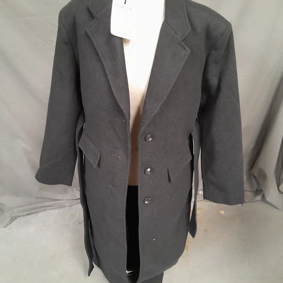 TALA OVERSIZED OVERCOAT IN BLACK SIZE S