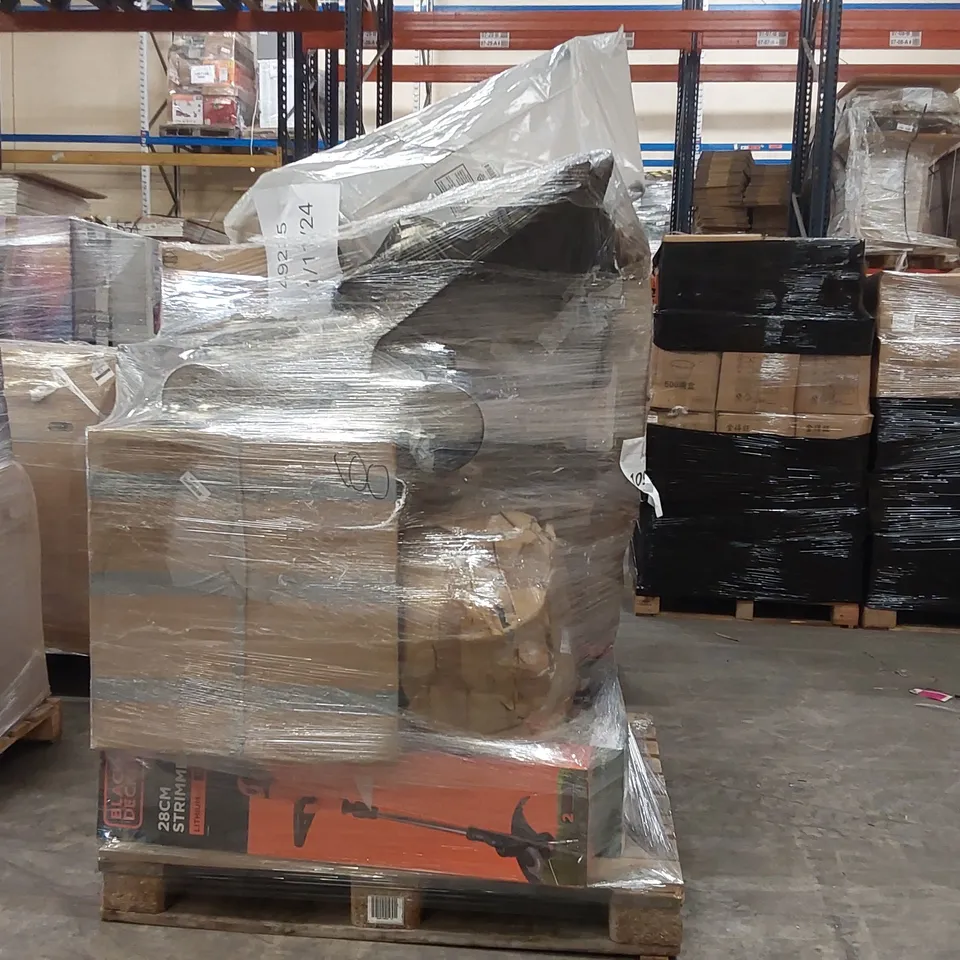 PALLET OF APPROXIMATELY 18 UNPROCESSED RAW RETURN HOUSEHOLD AND ELECTRICAL GOODS TO INCLUDE;