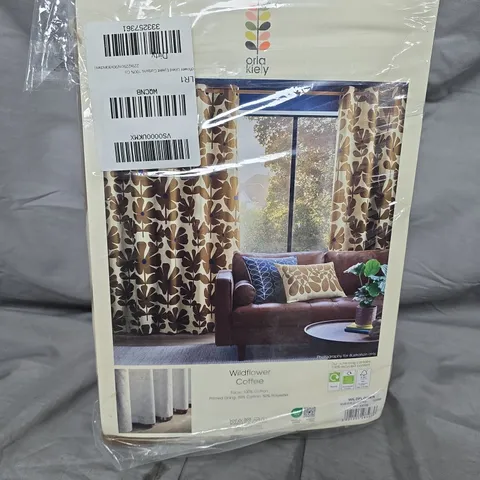ORLA KIELY WILDFLOWER COFFEE CURTAINS – PRINTED CURTAIN PANELS (SEALED)