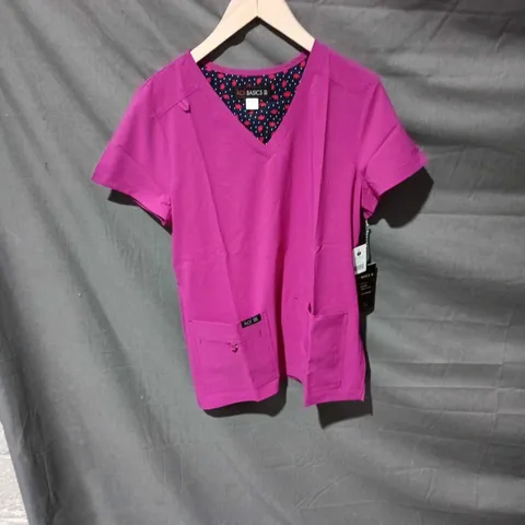KOI BASICS SCRUBS TOP – PINK, SIZE S (WOMEN)