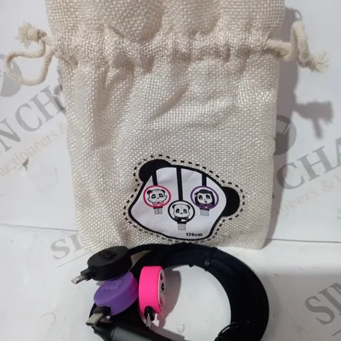 BOX OF APPROXIMATELY 15 PATCH PANDA 3-IN-1 CABLES