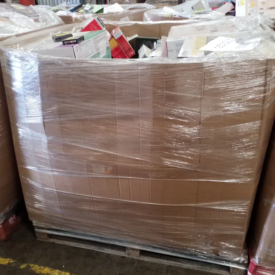 PALLET CONTAINING ASSORTED ELECTRICAL PRODUCTS INCLUDING PRINTERS, FM RADIO, HEADPHONES & DVD PLAYERS