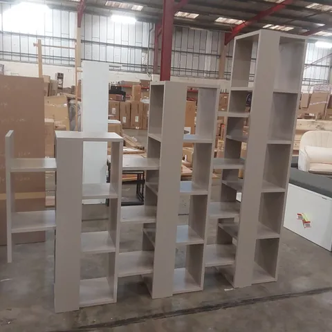 MODERN STAIRCASE DESIGN DIVIDER BOOKCASE WITH 21 OPEN SHELVES