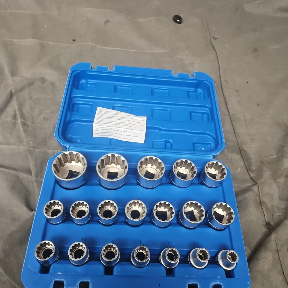 Socket Set with Deep Sockets in Blue Case 