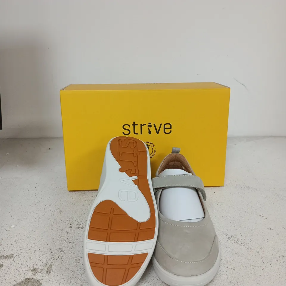 STRVE BIOMECHANICAL FOOTWEAR SNEAKER – GREY SUEDE WITH VELCRO STRAP (UNISEX) UK SIZE 6