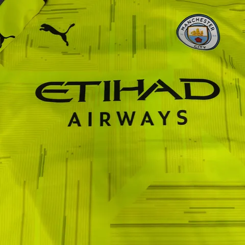 MANCHESTER CITY 2021-22 MATCH ISSUE CARABAO CUP GK SHIRT - STEFFEN #13