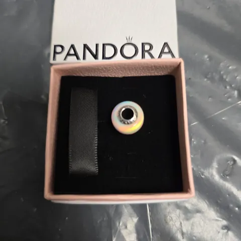 PANDORA GLASS BEAD CHARM – IRIDESCENT RAINBOW, BOXED