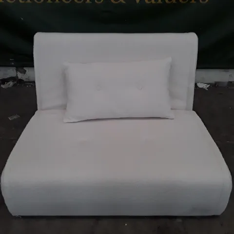 QUALITY DESIGNER RAFAEL SINGLE SOFABED - CREAM FABRIC