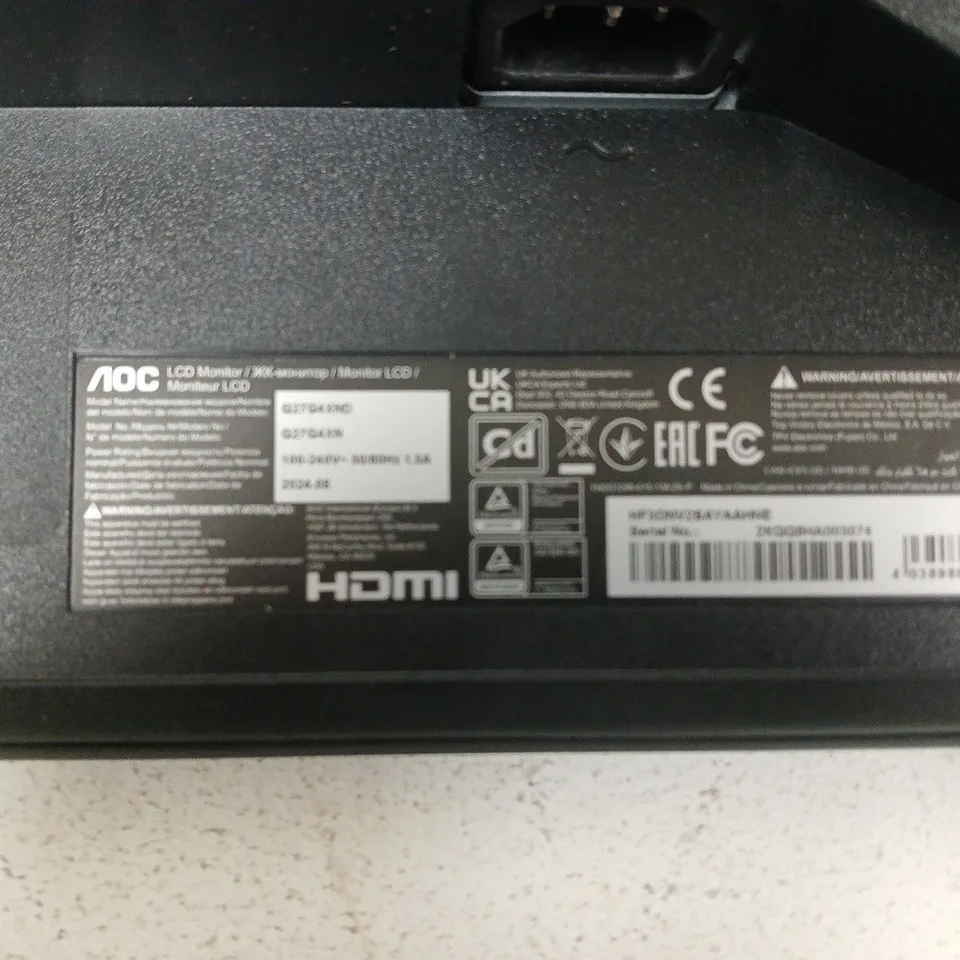 AOC LED COMPUTER MONITOR – BLACK 