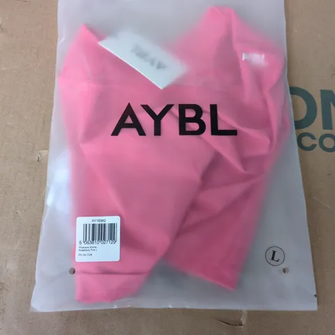 BAGGED ABYL PHYSIQUE SHORTS IN RASPBERRY PINK - LARGE