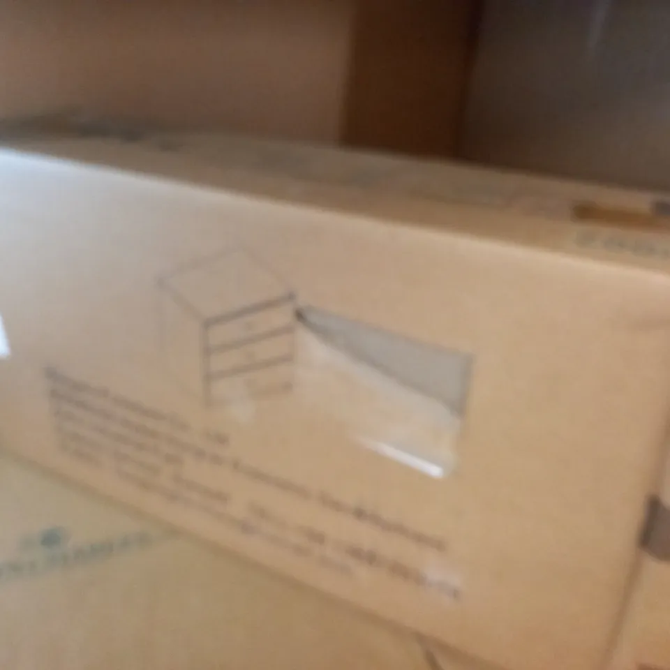 BOXED OAK NEW 3-DRAWER CHEST - 10F1