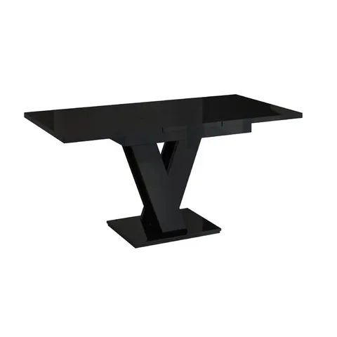 BOXED MASIV DINING TABLE IN GLOSS BLACK