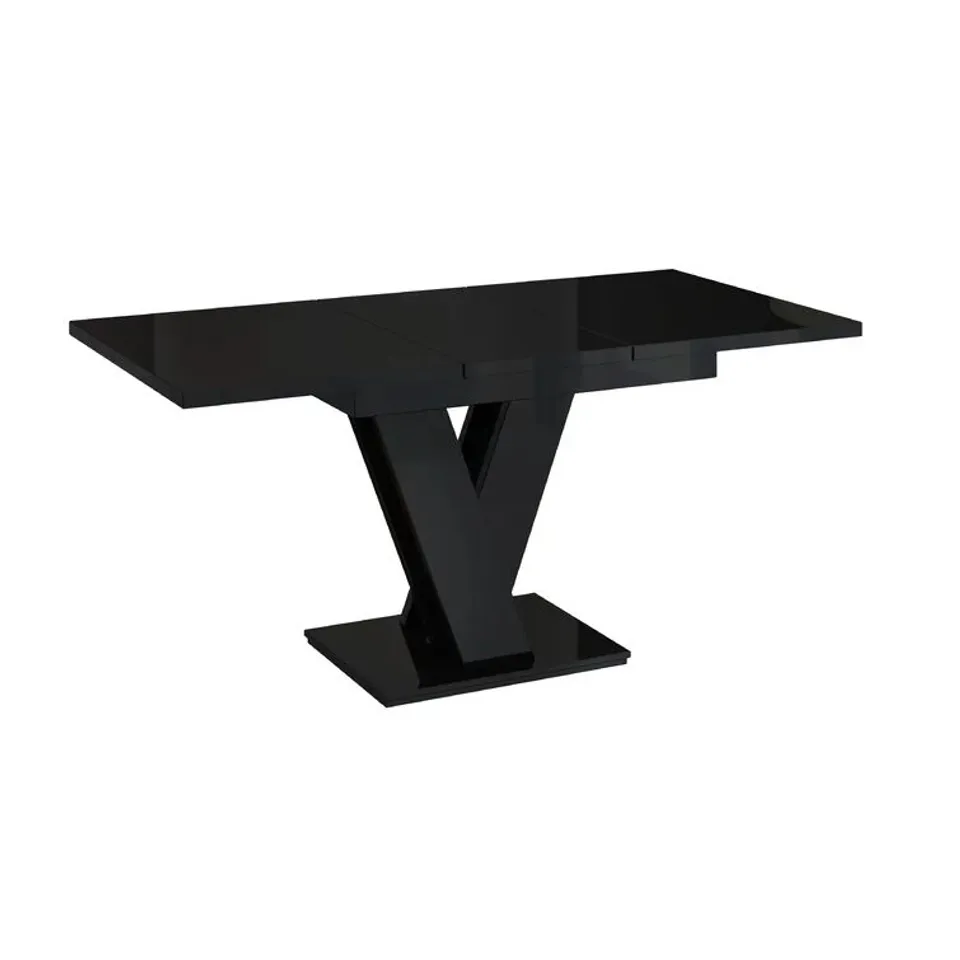 BOXED MASIV DINING TABLE IN GLOSS BLACK