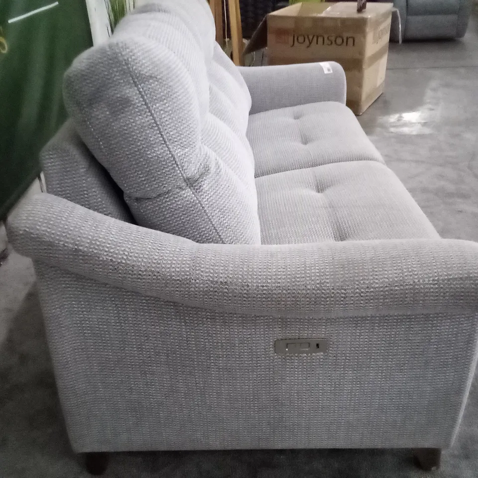 QUALITY DESIGNER 3 SEATER ELECTRIC RECLINER SOFA (2PCS) - GREY FABRIC