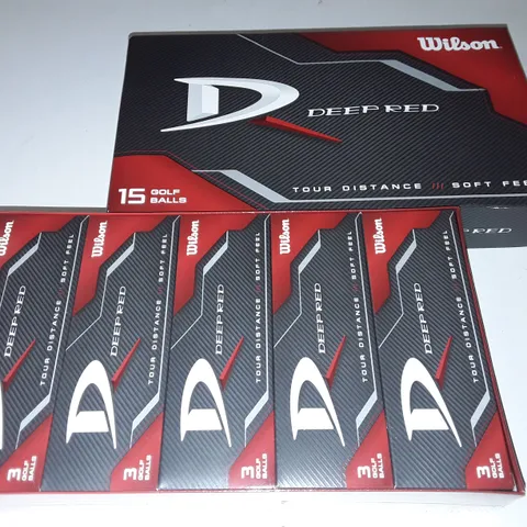 SET OF 15 WILSON DEEP RED GOLF BALLS