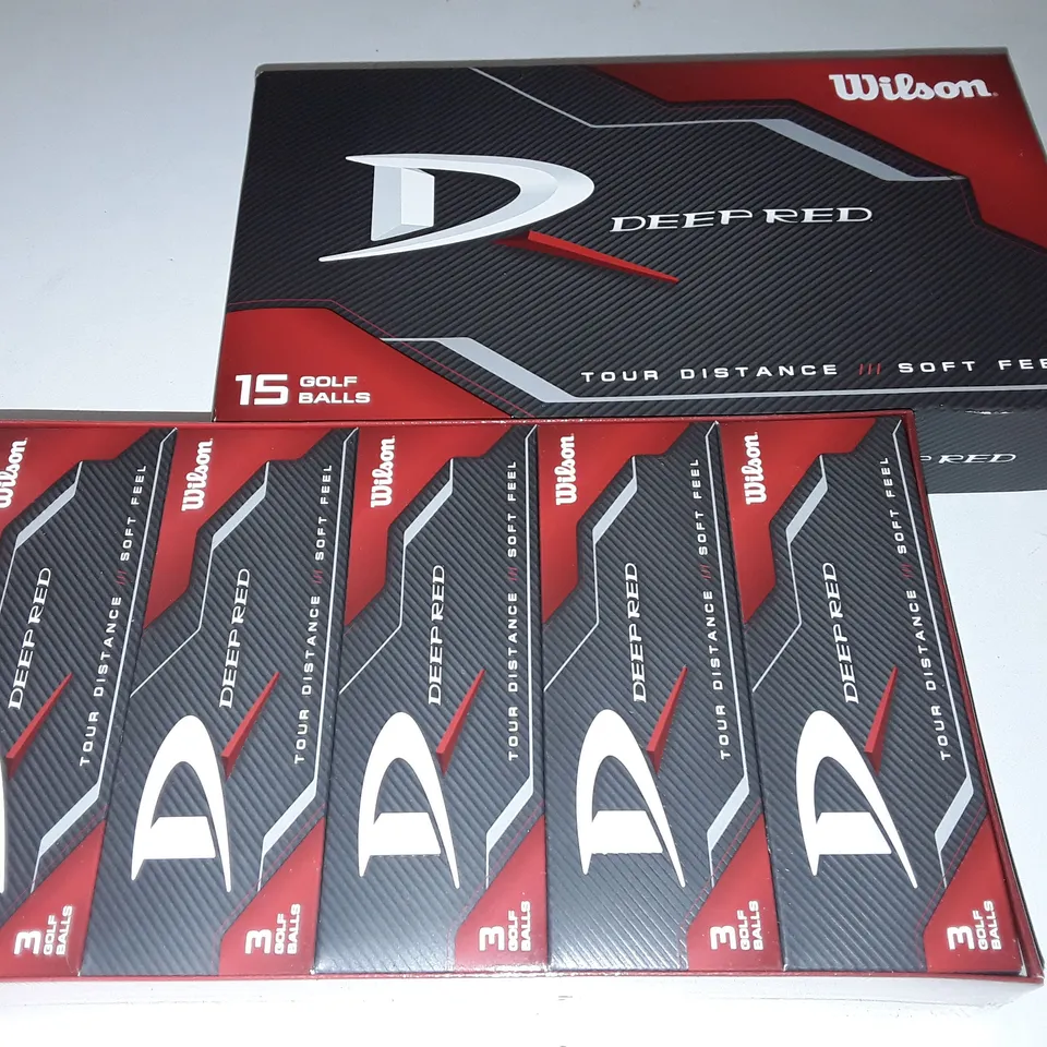 SET OF 15 WILSON DEEP RED GOLF BALLS