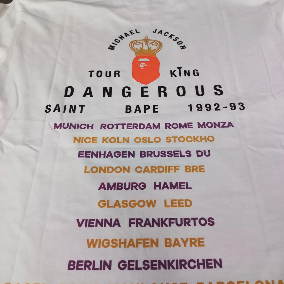 A BATHING APE X SAINT GENRATION TEE - SIZE M 