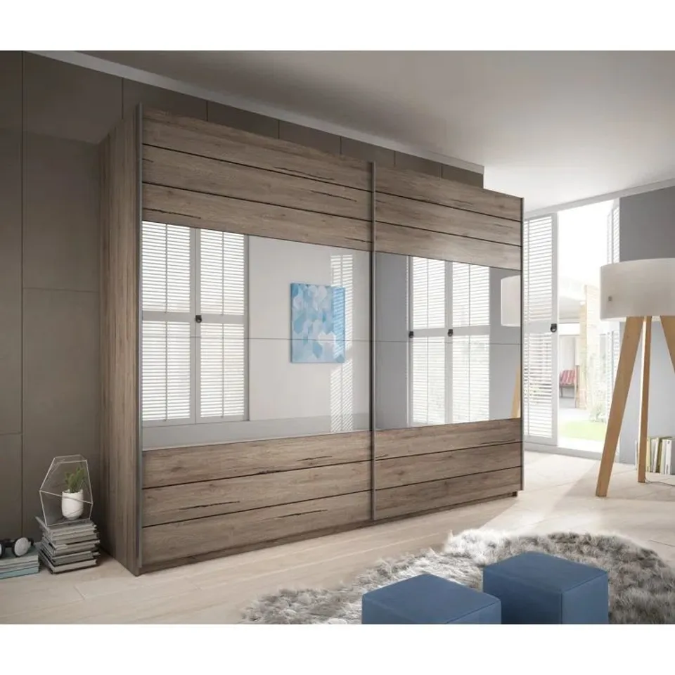 BOXED ALEXIAN 2 DOOR SLIDING WARDROBE (5 BOXES)