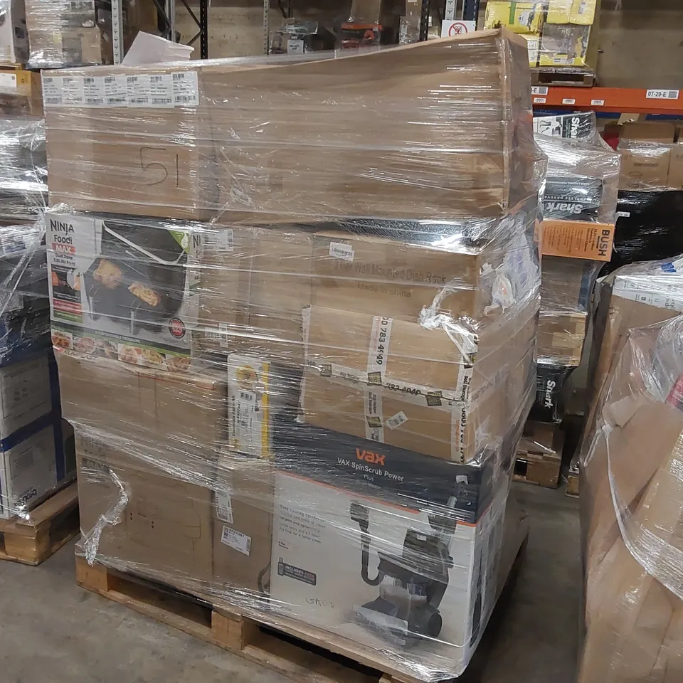 PALLET OF APPROXIMATELY 40 UNPROCESSED RAW RETURN HOUSEHOLD AND ELECTRICAL GOODS TO INCLUDE;