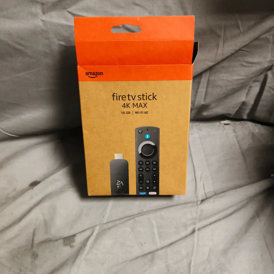 AMAZON FIRE TV STICK 4K MAX WITH REMOTE – BOXED (16 GB, WI-FI 6E)