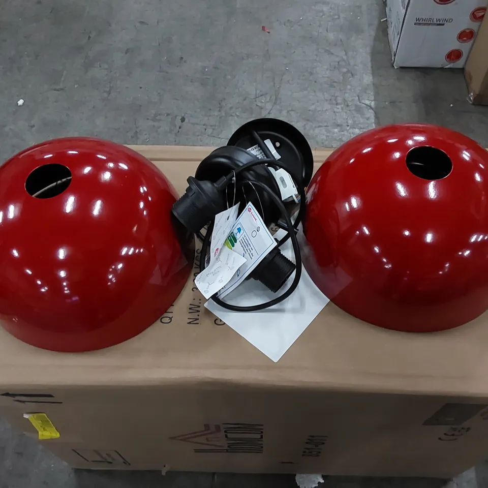 BOXED MALTARE RED LIGHT DOME PENDANT SHADE (1 BOX)