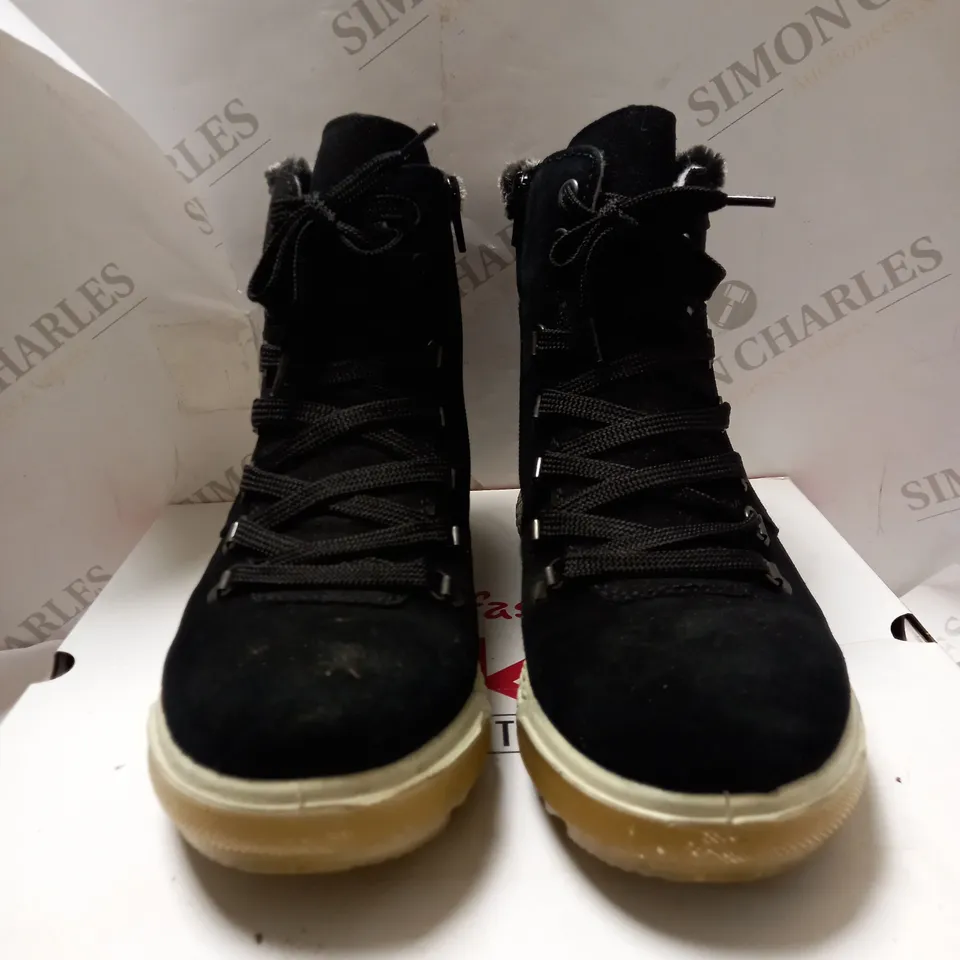 RIEKER BLACK HIKING BOOTS - SIZE UK 6.5