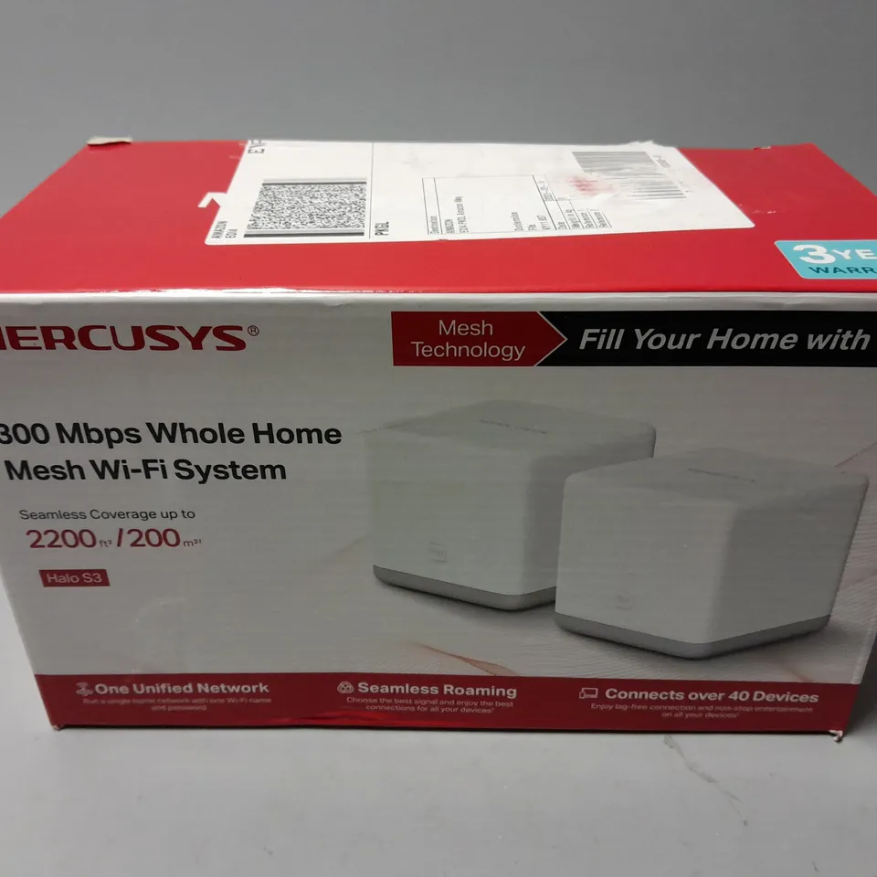BOXED MERCUSYS 300MBPS WHOLE HOME MESH WI-FI SYSTEM 